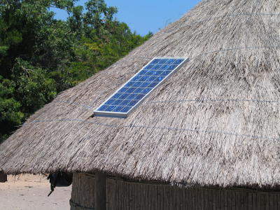 Solar Panel on Straw Roof